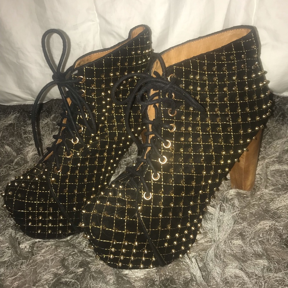 Jeffery campbell platform studded booties
